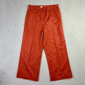 Vintage 1976 McDonalds Uniform Pants Crest Rust Orange Wide Leg Womens 18 30x27